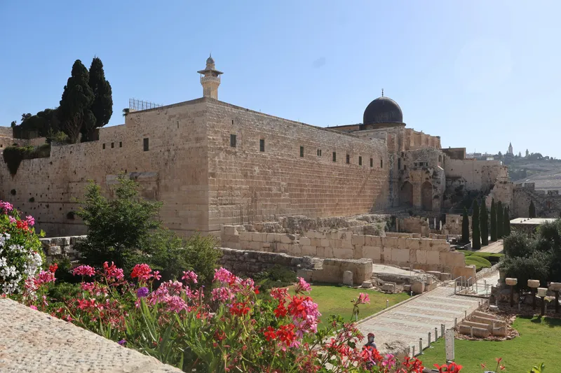 The southern wall of the Temple Mount and the Al-Aqsa Mosque, Jerusalem
